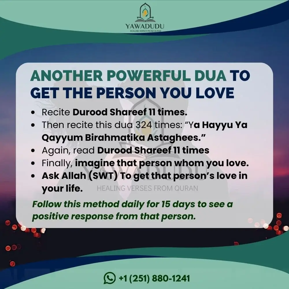 powerful Dua to get the person you love