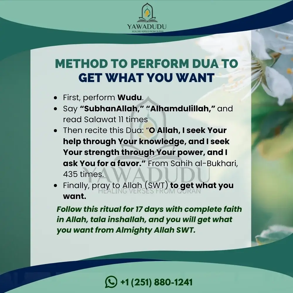 Method to perform Dua to get what you want