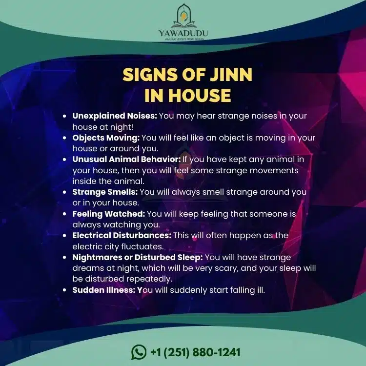Signs of jinn in house