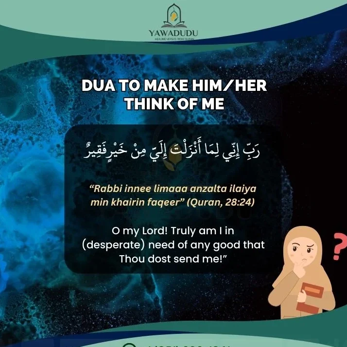 Dua to make himher think of me